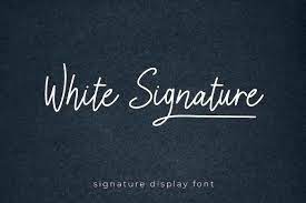 Font White Signature